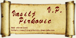 Vasilj Pirković vizit kartica